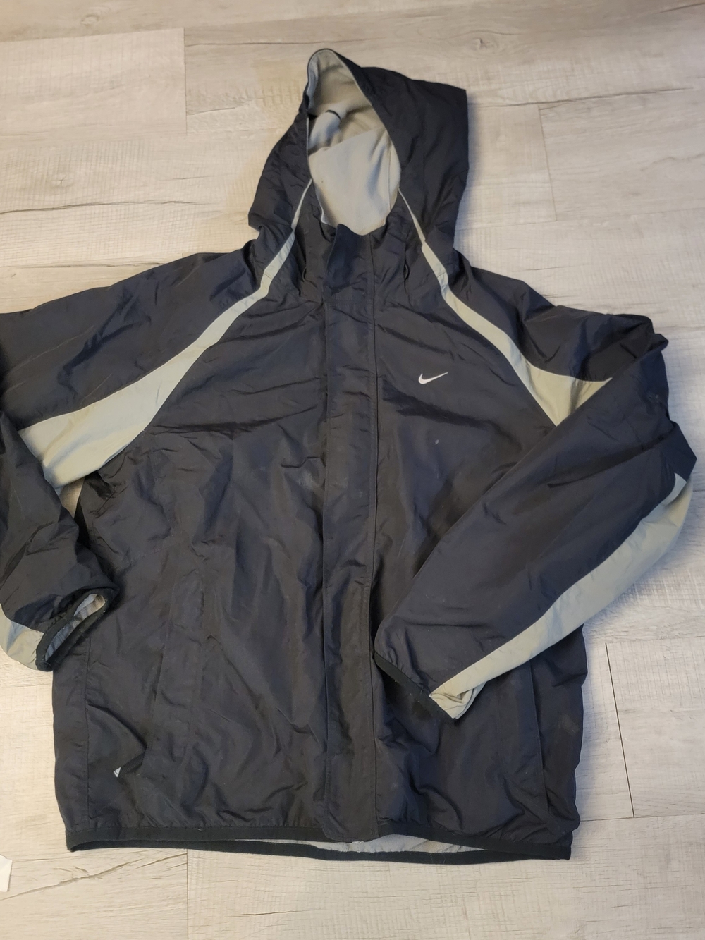 nike reversible jacket vintage Size L sided fleece nylon y2k rare windbreaker